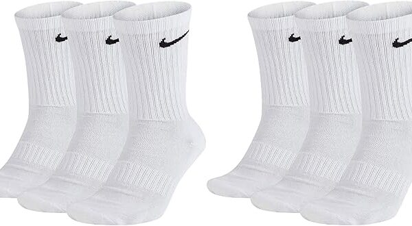 NIKE Men's U Nk Everyday Cush Crew 6pr-bd Socks